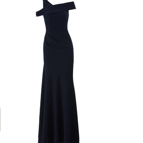 Theia Navy Mermaid Gown size 18 - Picture 2 of 3